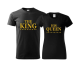 Párová trička s potiskem THE KING - HIS QUEEN