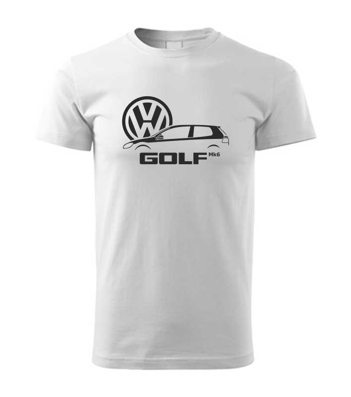 Autičkářské pánské tričko s potiskem VOLKSWAGEN GOLF Mk6