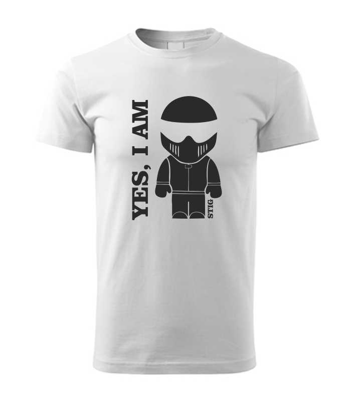 Autičkářské pánské tričko s potiskem YES, I AM STIG