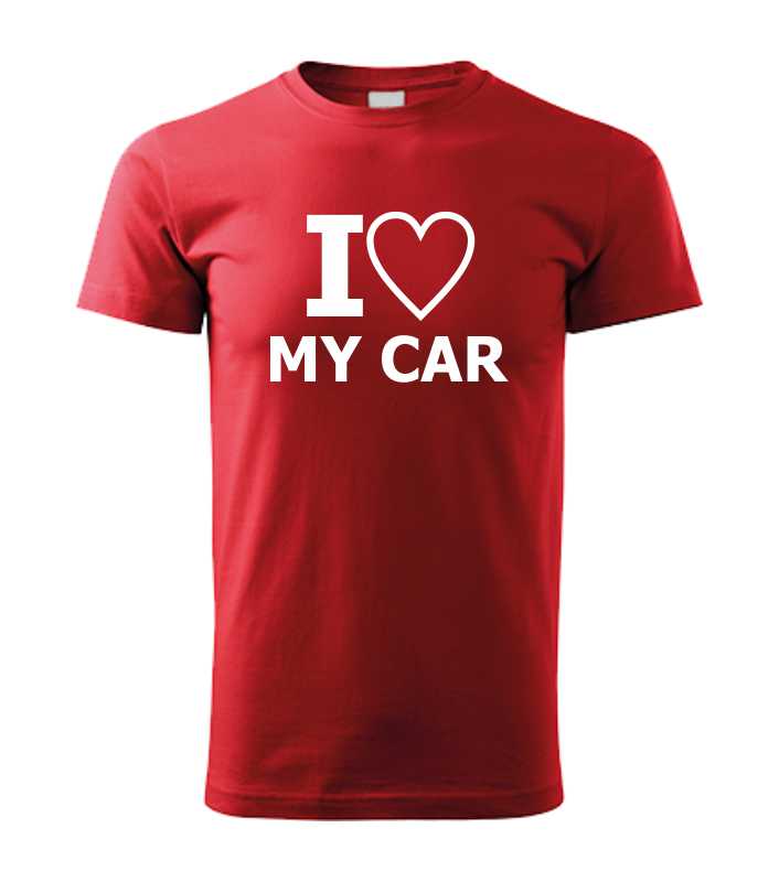 Autičkářské pánské tričko s potiskem I LOVE MY CAR