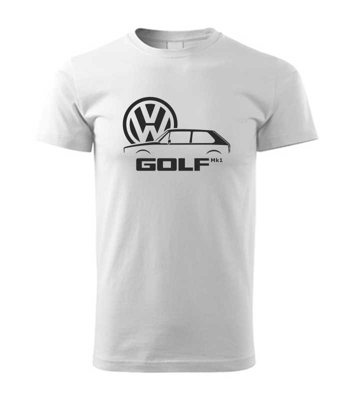 Autičkářské pánské tričko s potiskem VOLKSWAGEN GOLF Mk1