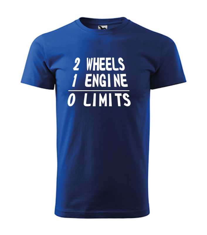 Motorkářské pánské triko 2 WHEELS - 1 ENGINE - 0 LIMITS