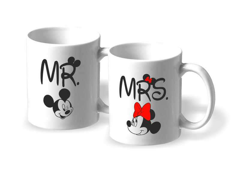 Párové hrníčky MR. Mickey & MRS. Minnie